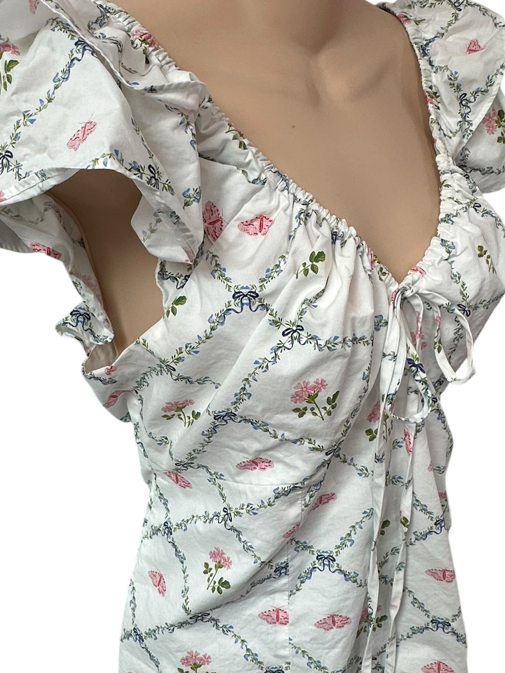 Hill House Home Zuri Top Butterfly Trellis Top sz L - Picture 5 of 9